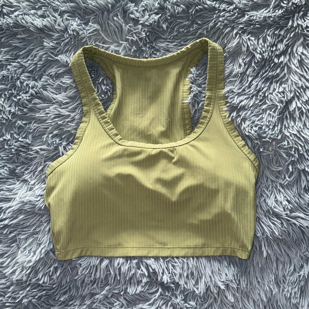 Green cropped tank